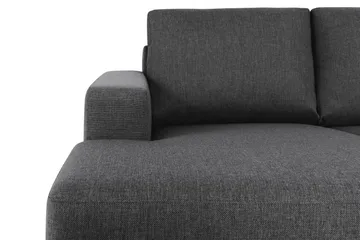 Crazy 4-seters Høyrevendt U-formet Large Sofa med Divan og Sjeselong i Stoff - Mørkegrå - Møbler - Sofaer - U-sofa