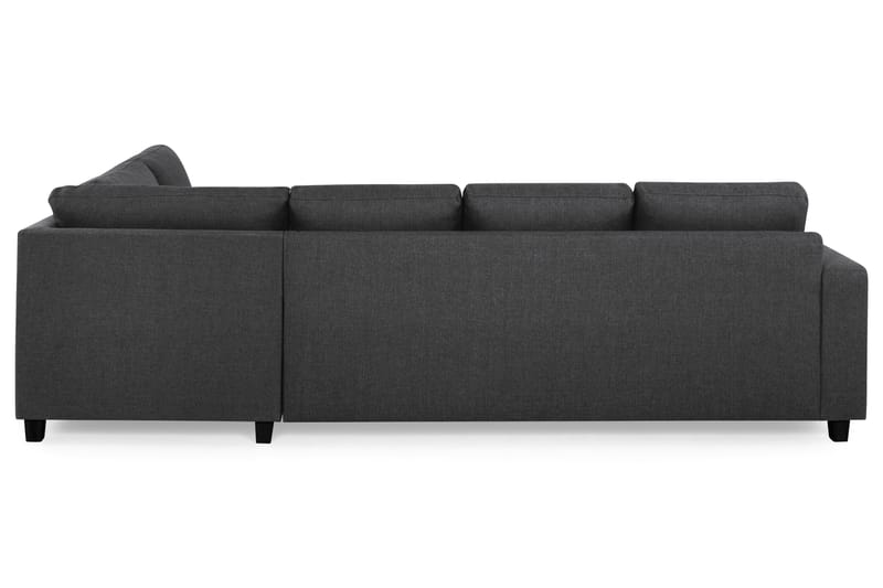 Crazy 4-seters Høyrevendt U-formet Large Sofa med Divan og Sjeselong i Stoff - Mørkegrå - Møbler - Sofaer - U-sofa