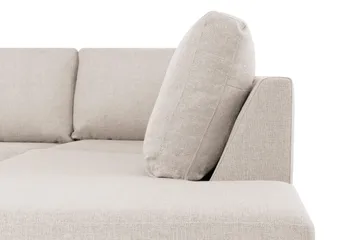 Crazy 4-seters Høyrevendt U-formet Small Sofa med Divan og Sjeselong i Stoff - Beige - Møbler - Sofaer - U-sofa