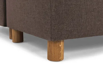 Crazy 4-seters Høyrevendt U-formet Small Sofa med Divan og Sjeselong i Stoff - Brun - Møbler - Sofaer - U-sofa