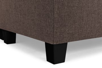 Crazy 4-seters Høyrevendt U-formet Small Sofa med Divan og Sjeselong i Stoff - Brun - Møbler - Sofaer - U-sofa