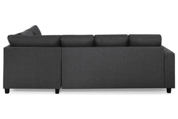 Crazy 4-seters Høyrevendt U-formet Small Sofa med Divan og Sjeselong i Stoff - Mørkegrå - Møbler - Sofaer - U-sofa