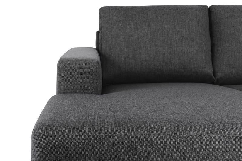 Crazy 4-seters Høyrevendt U-formet Small Sofa med Divan og Sjeselong i Stoff - Mørkegrå - Møbler - Sofaer - U-sofa