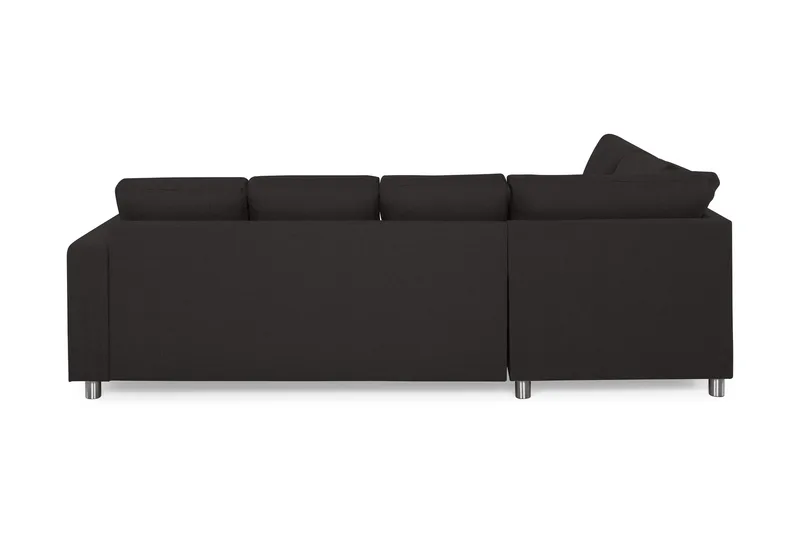 Crazy 4-seters Venstrevendt U-formet Large Sofa med Divan og Sjeselong i Stoff - Antrasitt - Møbler - Sofaer - U-sofa