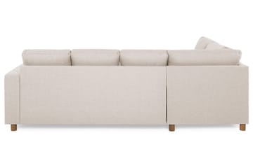 Crazy 4-seters Venstrevendt U-formet Large Sofa med Divan og Sjeselong i Stoff - Beige - Møbler - Sofaer - U-sofa