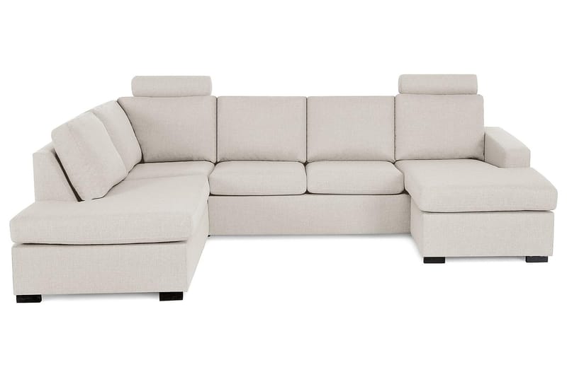 Crazy 4-seters Venstrevendt U-formet Large Sofa med Divan og Sjeselong i Stoff - Beige - Møbler - Sofaer - U-sofa