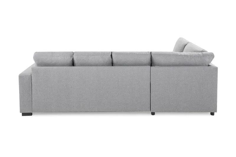 Crazy 4-seters Venstrevendt U-formet Large Sofa med Divan og Sjeselong i Stoff - Grå - Møbler - Sofaer - U-sofa