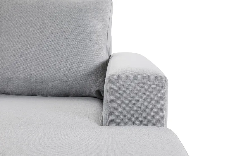 Crazy 4-seters Venstrevendt U-formet Large Sofa med Divan og Sjeselong i Stoff - Grå - Møbler - Sofaer - U-sofa