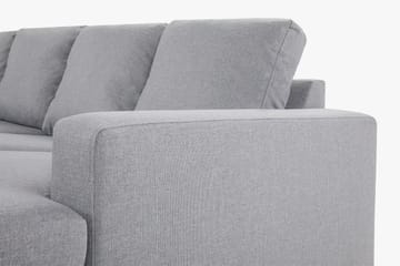 Crazy 4-seters Venstrevendt U-formet Large Sofa med Divan og Sjeselong i Stoff - Grå - Møbler - Sofaer - U-sofa