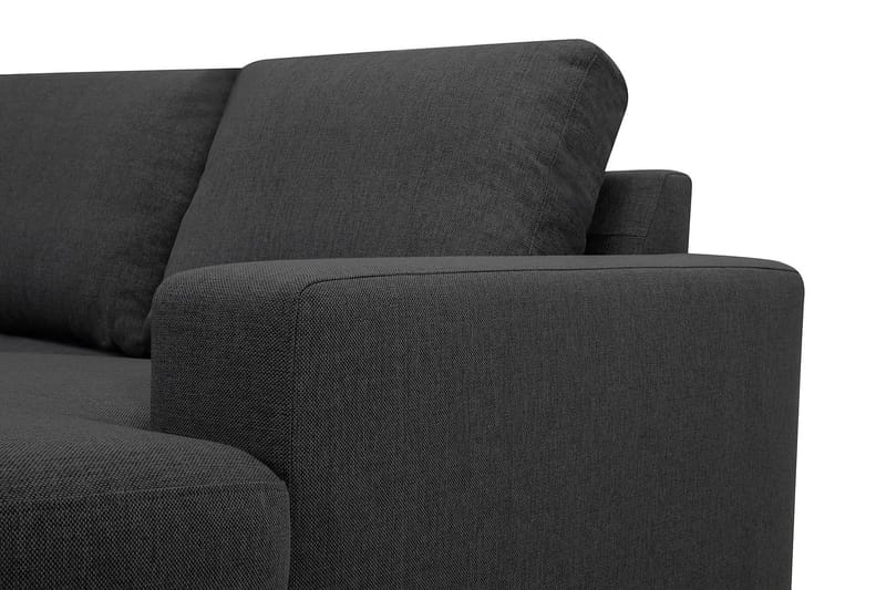 Crazy 4-seters Venstrevendt U-formet Small Sofa med Divan og Sjeselong i Stoff - Mørkegrå - Møbler - Sofaer - U-sofa