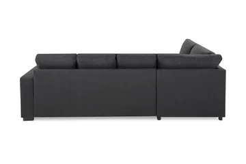 Crazy 4-seters Venstrevendt U-formet Small Sofa med Divan og Sjeselong i Stoff - Mørkegrå - Møbler - Sofaer - U-sofa