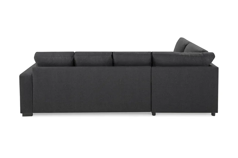 Crazy 4-seters Venstrevendt U-formet Small Sofa med Divan og Sjeselong i Stoff - Mørkegrå - Møbler - Sofaer - U-sofa