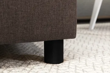 Crazy 5-seters Høyrevendt U-formet X-Large Sofa med Divan og Sjeselong i Stoff - Brun - Møbler - Sofaer - U-sofa