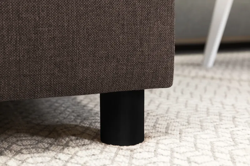Crazy 5-seters Høyrevendt U-formet X-Large Sofa med Divan og Sjeselong i Stoff - Brun - Møbler - Sofaer - U-sofa