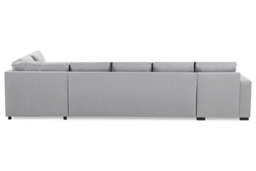 Crazy 5-seters Høyrevendt U-formet X-Large Sofa med Divan og Sjeselong i Stoff - Grå - Møbler - Sofaer - U-sofa