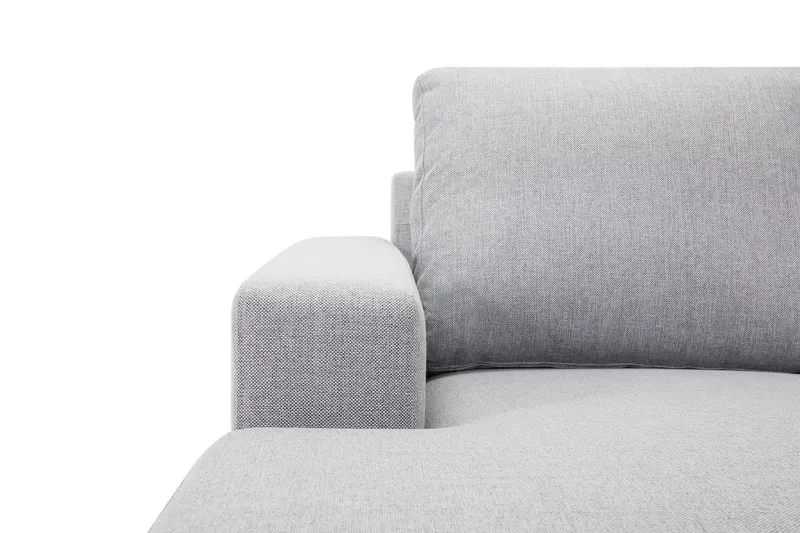 Crazy 5-seters Høyrevendt U-formet X-Large Sofa med Divan og Sjeselong i Stoff - Grå - Møbler - Sofaer - U-sofa
