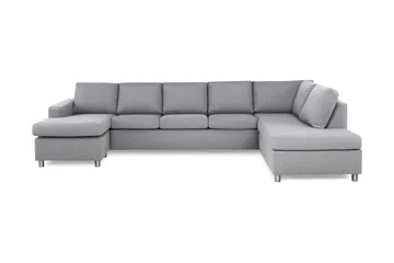 Crazy 5-seters Høyrevendt U-formet X-Large Sofa med Divan og Sjeselong i Stoff