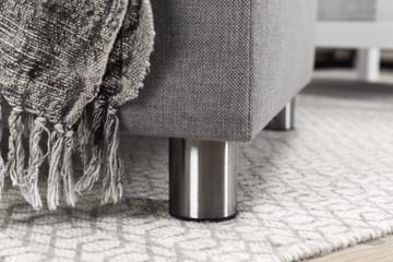 Crazy 5-seters Høyrevendt U-formet X-Large Sofa med Divan og Sjeselong i Stoff - Grå - Møbler - Sofaer - U-sofa