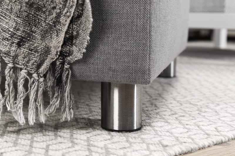 Crazy 5-seters Høyrevendt U-formet X-Large Sofa med Divan og Sjeselong i Stoff - Grå - Møbler - Sofaer - U-sofa