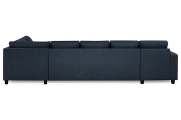 Crazy 5-seters Høyrevendt U-formet X-Large Sofa med Divan og Sjeselong i Stoff - Mørkeblå - Møbler - Sofaer - U-sofa