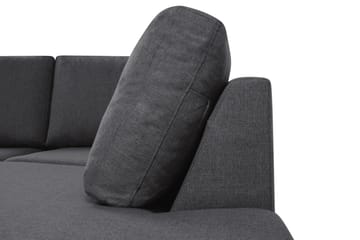 Crazy 5-seters Høyrevendt U-formet X-Large Sofa med Divan og Sjeselong i Stoff - Mørkegrå - Møbler - Sofaer - U-sofa