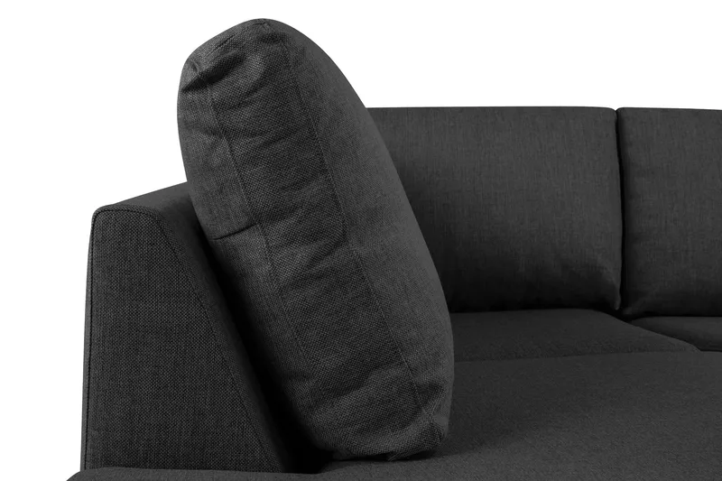 Crazy 5-seters U-formet Sofa med Dobbel Sjeselong i Stoff - Antrasitt - Møbler - Sofaer - U-sofa