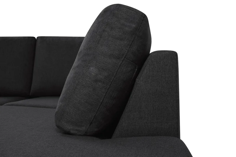 Crazy 5-seters U-formet Sofa med Dobbel Sjeselong i Stoff - Antrasitt - Møbler - Sofaer - U-sofa