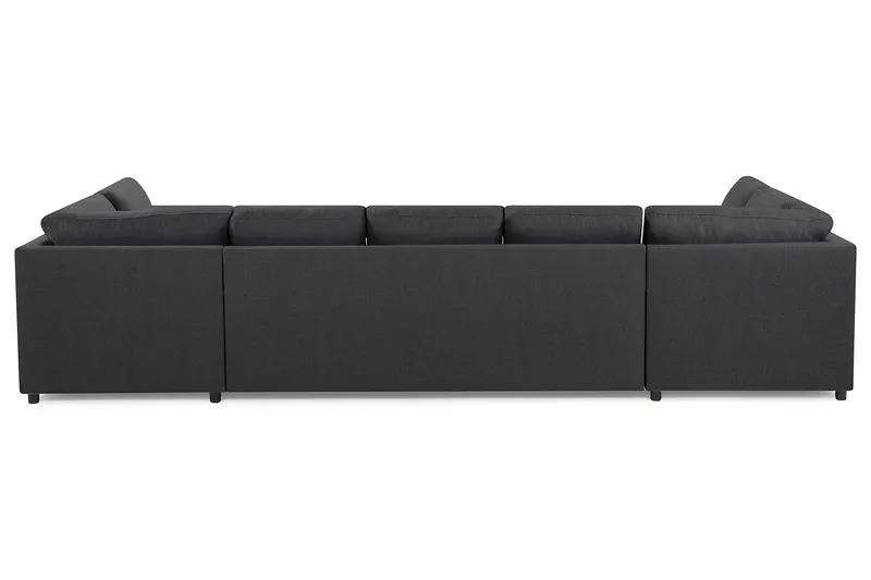 Crazy 5-seters U-formet Sofa med Dobbel Sjeselong i Stoff - Mørkegrå - Møbler - Sofaer - U-sofa