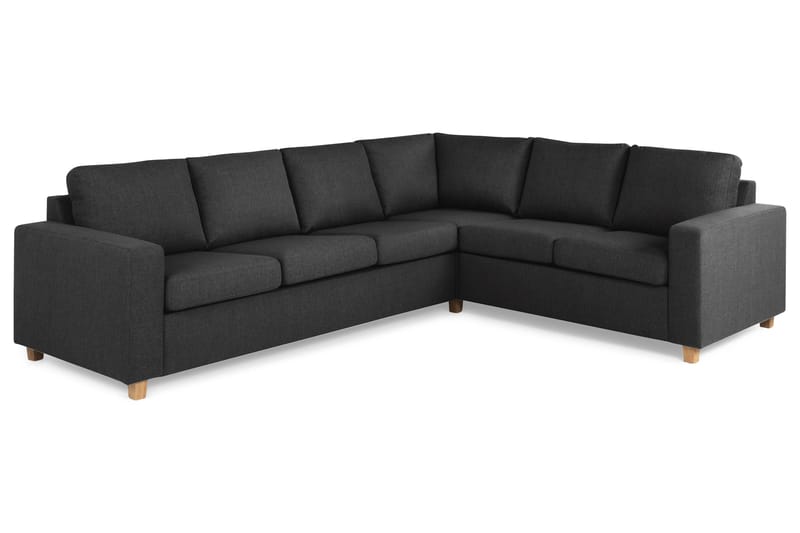 Crazy 5-seters Vendbar L-formet Large Hjørnesofa i Stoff - Antrasitt - Møbler - Sofaer - Hjørnesofa