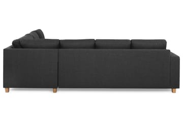 Crazy 5-seters Vendbar L-formet Large Hjørnesofa i Stoff - Antrasitt - Møbler - Sofaer - Hjørnesofa