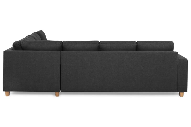 Crazy 5-seters Vendbar L-formet Large Hjørnesofa i Stoff - Antrasitt - Møbler - Sofaer - Hjørnesofa