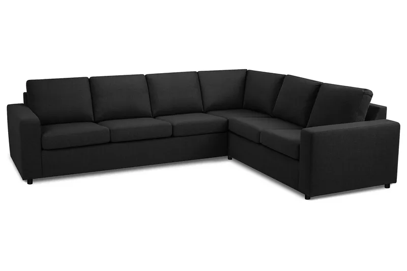 Crazy 5-seters Vendbar L-formet Large Hjørnesofa i Stoff - Antrasitt - Møbler - Sofaer - Hjørnesofa