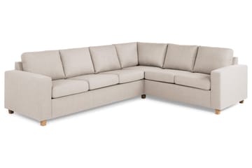 Crazy 5-seters Vendbar L-formet Large Hjørnesofa i Stoff - Beige - Møbler - Sofaer - Hjørnesofa