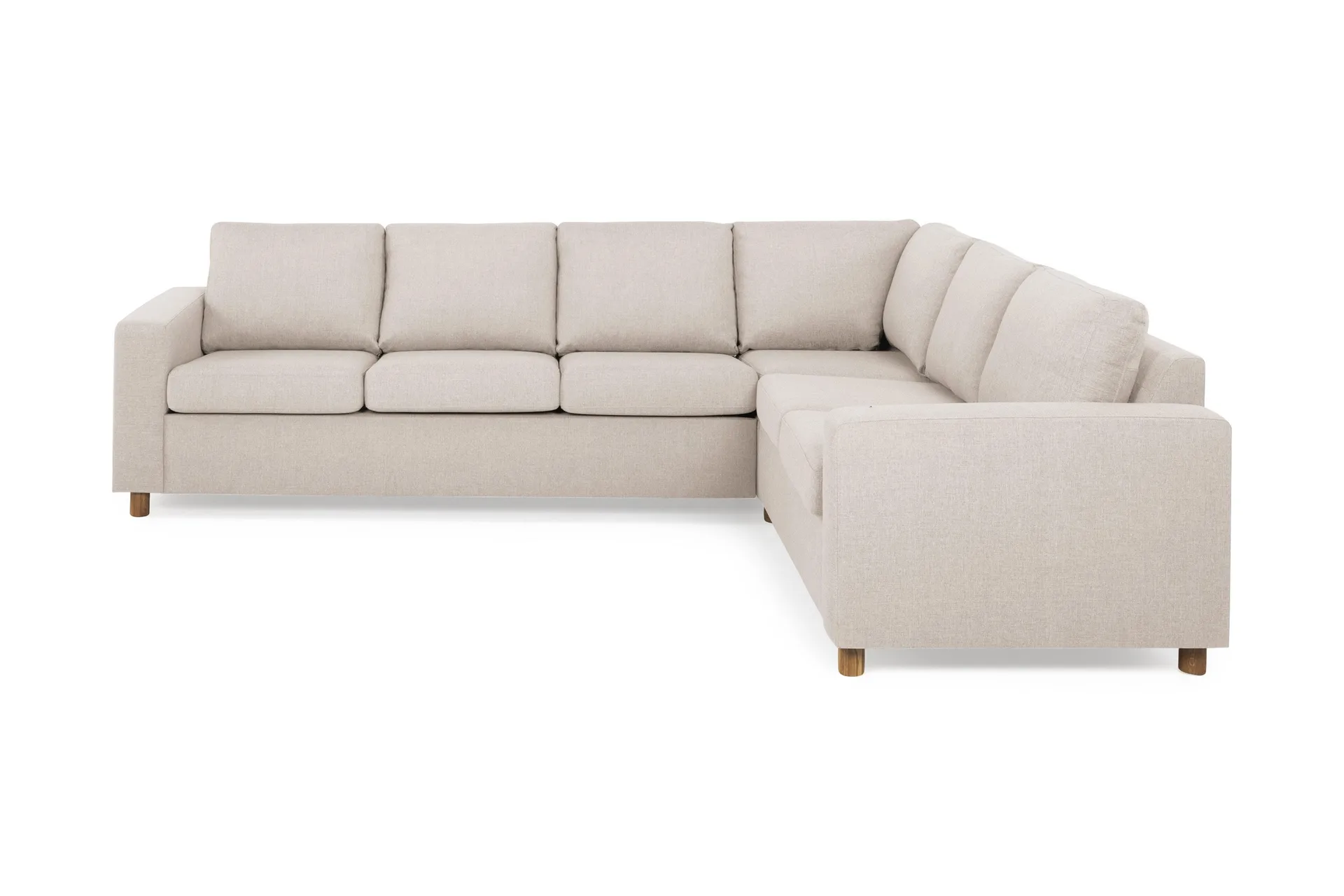 Crazy 5-seters Vendbar L-formet Large Hjørnesofa i Stoff - Beige