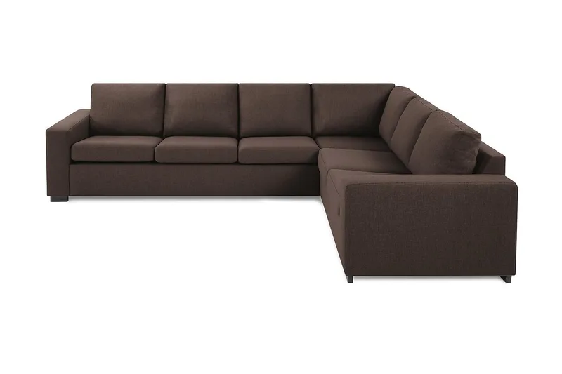 Crazy 5-seters Vendbar L-formet Large Hjørnesofa i Stoff, Brun