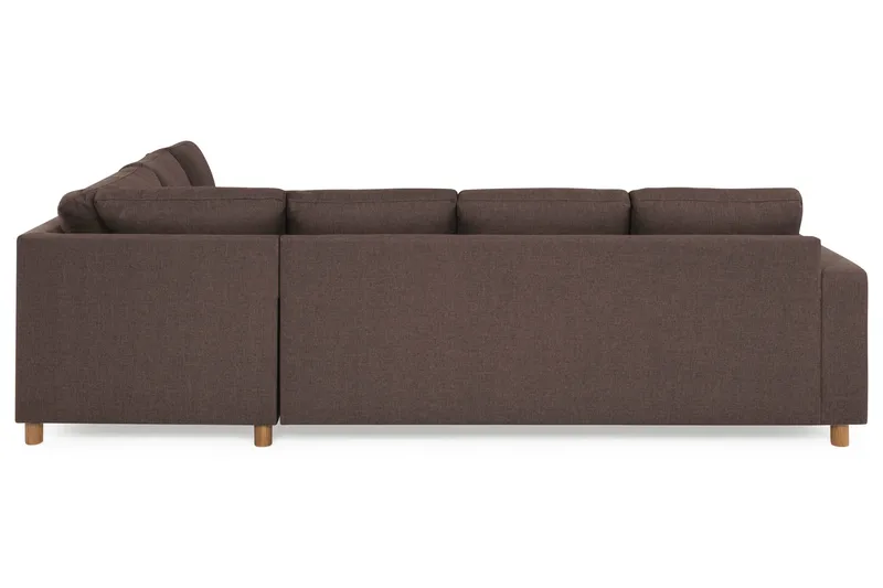 Crazy 5-seters Vendbar L-formet Large Hjørnesofa i Stoff - Brun - Møbler - Sofaer - Hjørnesofa