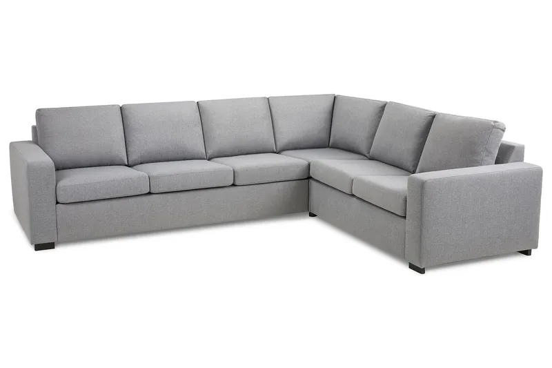 Crazy 5-seters Vendbar L-formet Large Hjørnesofa i Stoff - Grå - Møbler - Sofaer - Hjørnesofa