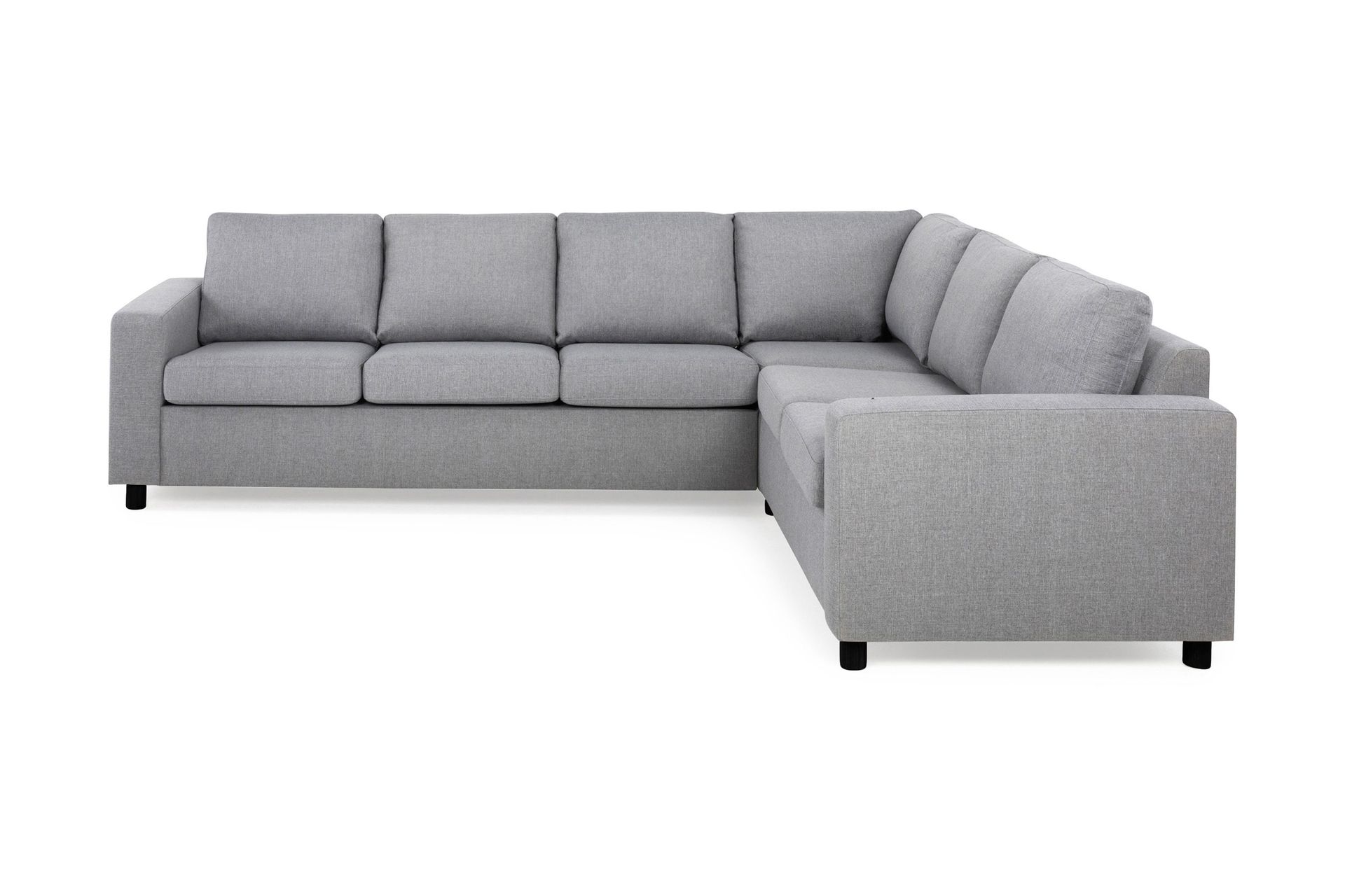 Crazy 5-seters Vendbar L-formet Large Hjørnesofa i Stoff - Grå