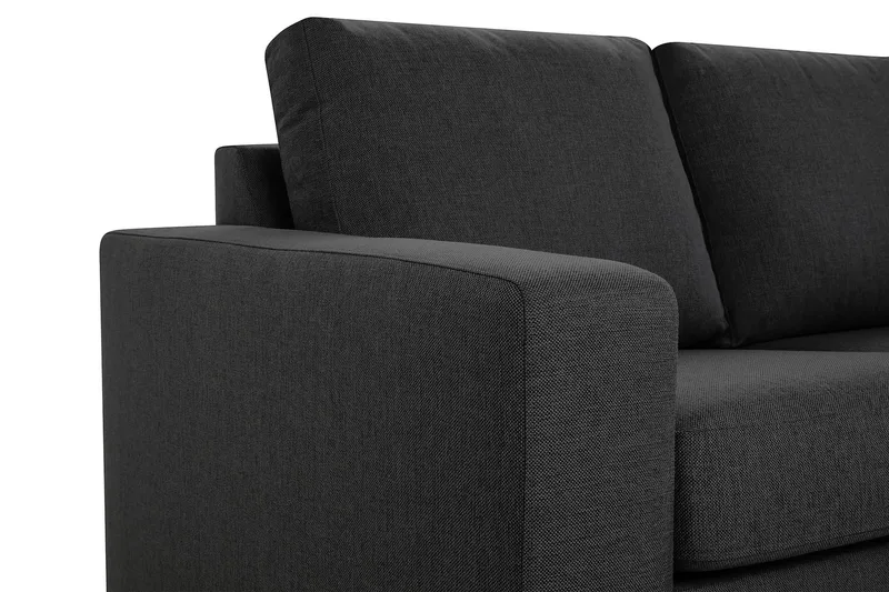 Crazy 5-seters Vendbar L-formet Large Hjørnesofa i Stoff - Mørkegrå - Møbler - Sofaer - Hjørnesofa