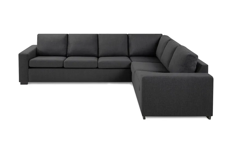 Crazy 5-seters Vendbar L-formet Large Hjørnesofa i Stoff, Mørkegrå