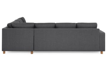 Crazy 5-seters Vendbar L-formet Large Hjørnesofa i Stoff - Mørkegrå - Møbler - Sofaer - Hjørnesofa