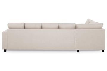 Crazy 5-seters Venstrevendt U-formet Sofa med Divan og Sjeselong i Stoff - Beige - Møbler - Sofaer - U-sofa