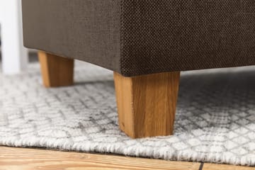 Crazy 5-seters Venstrevendt U-formet Sofa med Divan og Sjeselong i Stoff - Brun - Møbler - Sofaer - U-sofa