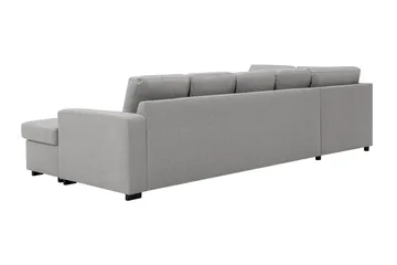 Crazy 5-seters Venstrevendt U-formet Sofa med Divan og Sjeselong i Stoff - Grå - Møbler - Sofaer - U-sofa