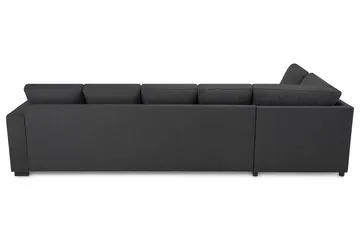 Crazy 5-seters Venstrevendt U-formet Sofa med Divan og Sjeselong i Stoff - Mørkegrå - Møbler - Sofaer - U-sofa