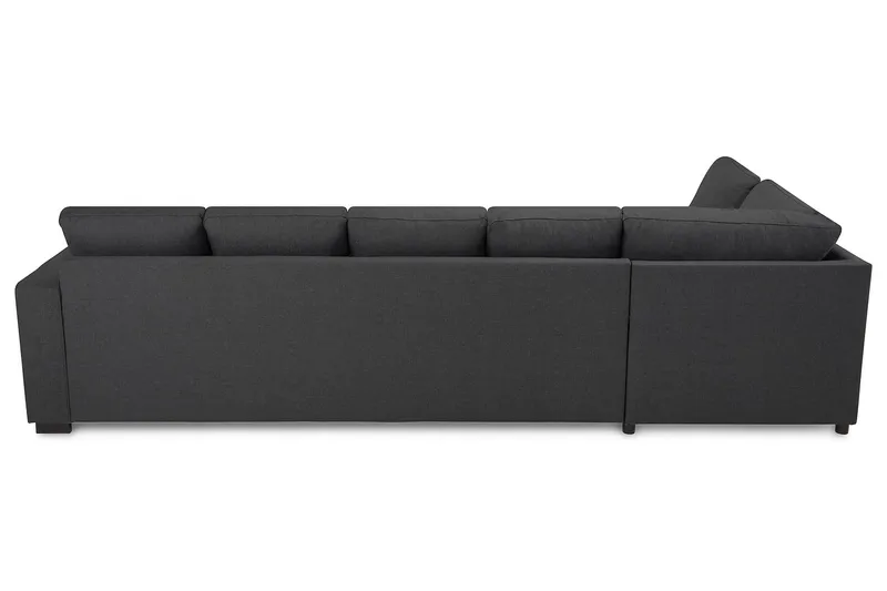 Crazy 5-seters Venstrevendt U-formet Sofa med Divan og Sjeselong i Stoff - Mørkegrå - Møbler - Sofaer - U-sofa