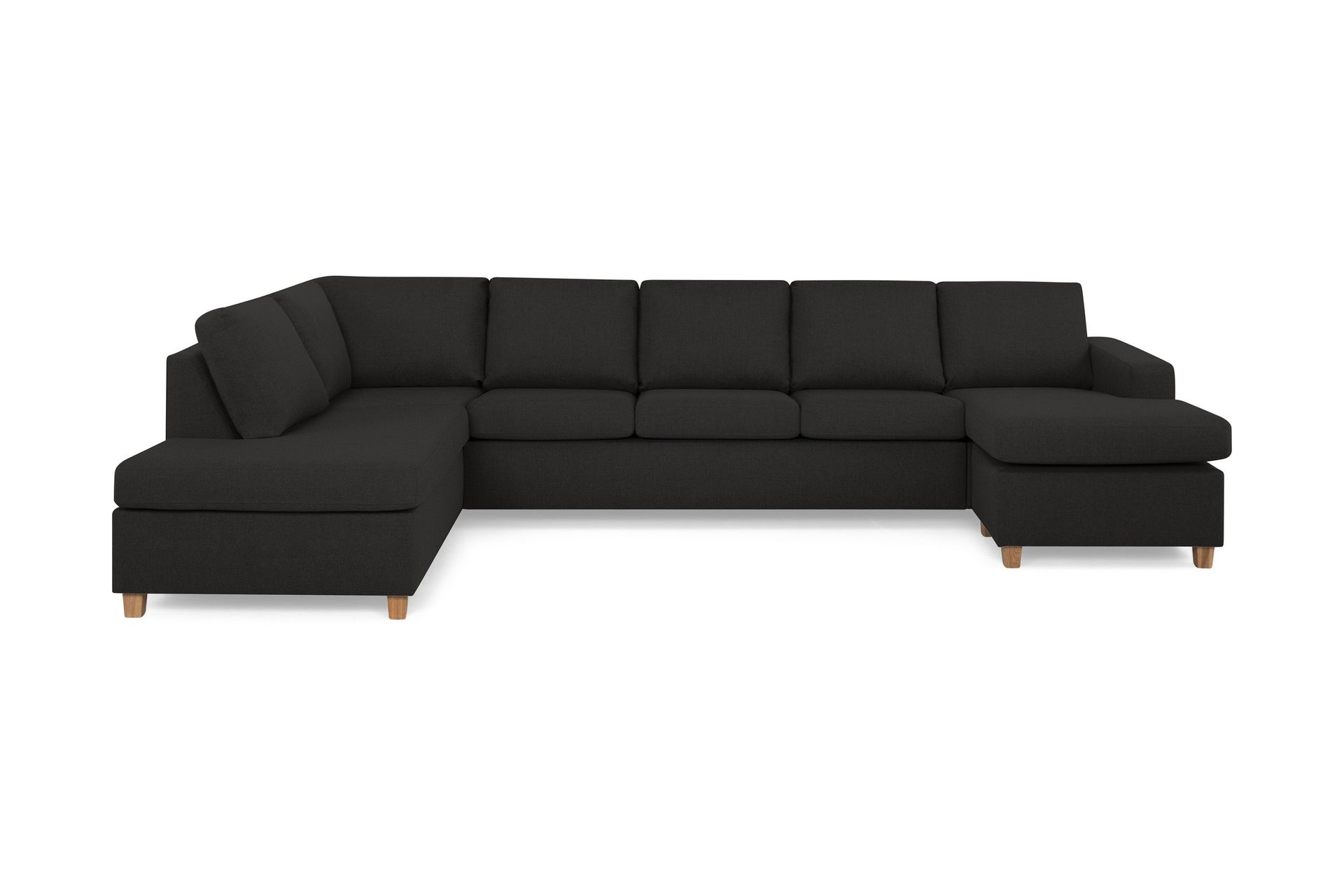 Crazy 5-seters Venstrevendt U-formet X-Large Sofa med Divan og Sjeselong i Stoff - Antrasitt