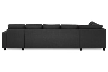 Crazy 5-seters Venstrevendt U-formet X-Large Sofa med Divan og Sjeselong i Stoff - Antrasitt - Møbler - Sofaer - U-sofa