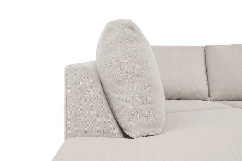 Crazy 5-seters Venstrevendt U-formet X-Large Sofa med Divan og Sjeselong i Stoff - Beige - Møbler - Sofaer - U-sofa