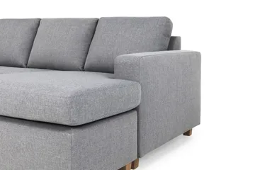 Crazy 5-seters Venstrevendt U-formet X-Large Sofa med Divan og Sjeselong i Stoff - Grå - Møbler - Sofaer - U-sofa